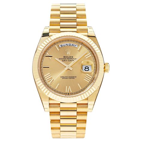 rolex day date 40 18k yellow gold